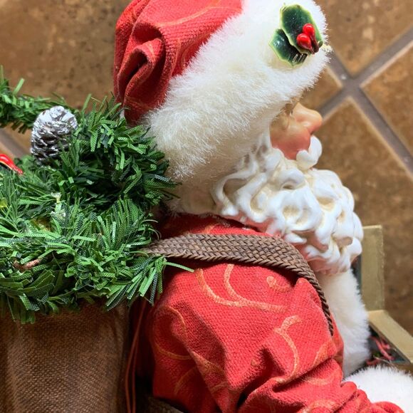 Vtg 1999 Clothtique Possible Dreams "2000" Musical New Year Santa with Tags Y2K - Picture 10 of 16